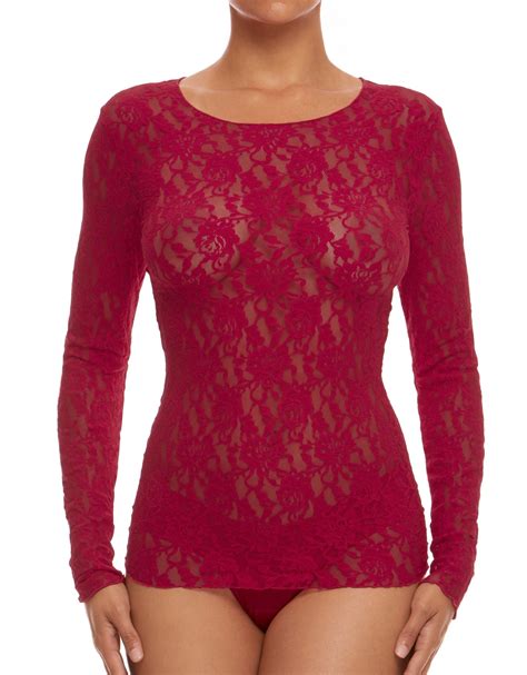 Hanky Panky Long Sleeve Lace Top Shop Lingerie Online Canada De