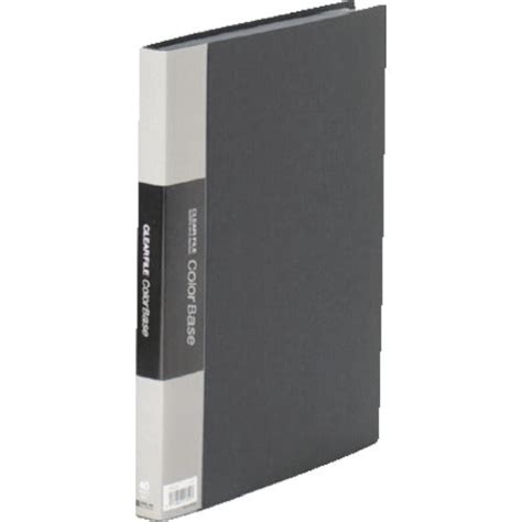 king jim clear file color base   vertical black  pockets cw bk