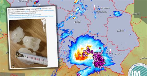 Burze z gradem przechodzą przez Polskę setki interwencji ZDJĘCIA