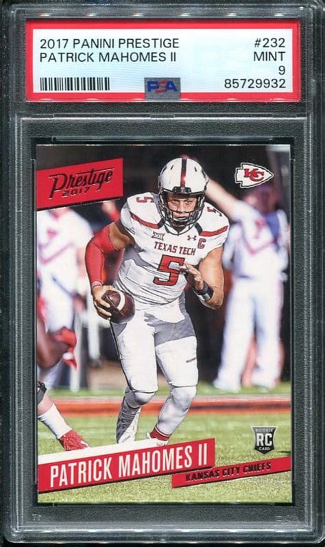 2017 Panini Prestige 232 Patrick Mahomes II RC PSA 9 85729932 All