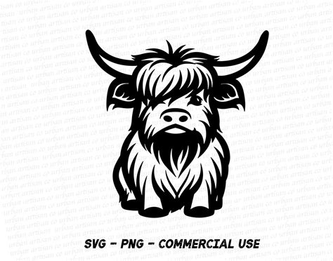 Highland Cow SVG, Highland Cow PNG, SVG Files for Cricut, Commercial ...