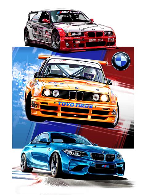 Bmw M Triple Painting Print Velocity Fine Arts