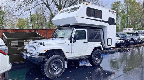 Hard Side Truck Camper On A 2 Door Jeep Wrangler At Lolo Overland Event Youtube