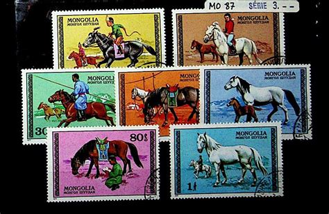 MONGOLIE SÉRIE DE TIMBRES OBLITÉRÉS CHEVAUX K924 Kaufen auf Ricardo