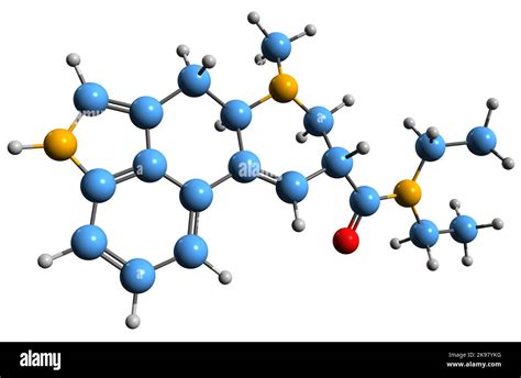 3D Bild Der Skelettformel Der Ergot Alkaloide Molekulare Chemische