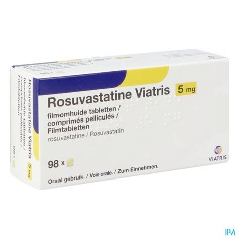 ROSUVASTATINE VIATRIS 5MG FILMOMH TABL 98 Apotheek Thiels