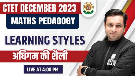 Maths Pedagogy For Ctet December 2023 Learning Styles For Ctet 2023