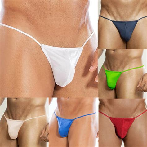 Pcs Sexy Mens T Back G String Thong Bikini Underwear Mesh Sheer Pouch Thongs Us Ebay