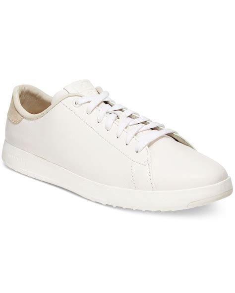 Cole Haan Leather Grand Ro Tennis Lace-up Sneakers in White - Lyst