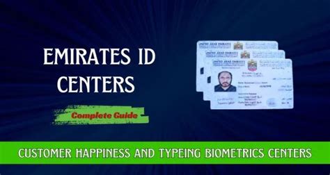 Emirates Id Center Customer Happiness And Typing Biometrics Centers