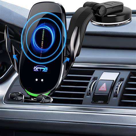 Wireless Car Charger Mount Fast Charging Auto Clamping 15w