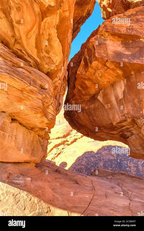 Rock Formations In Valley Of Fire State Park Nevada USA Stock Photo