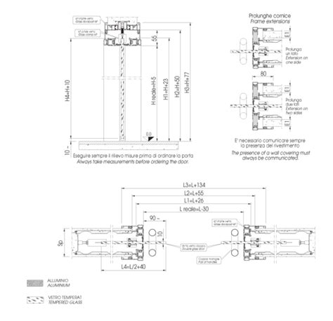 Porta Scorrevole In Vetro Trasparente Con Stipiti Mod Aria Per I