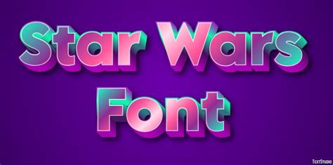 Star Wars Font Text Effect and Logo Design Font