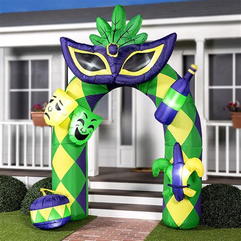 9.5 ft Tall Mardi Gras Inflatable Yard Decoration - Joiedomi