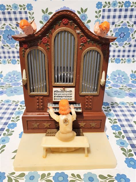 Vintage Organ And Angels Music Box Silent Night Etsy