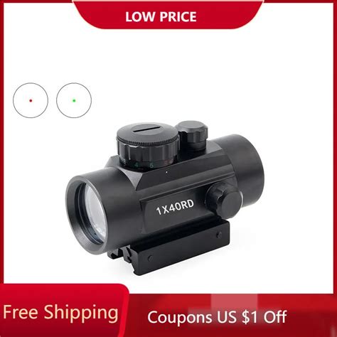 Hunting Holographic 1x40 Red Green Dot Sight Airsoft Dot Sight Scope 11mm 20mm Rail Mount