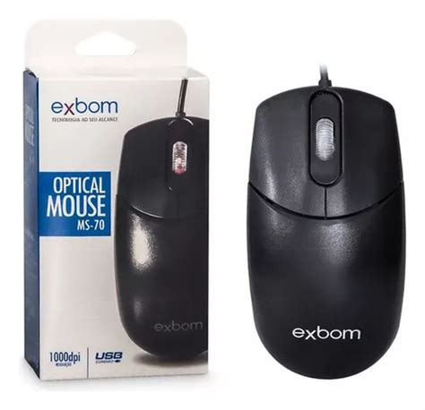 Mouse Usb Óptico 1000 Dpi Office Preto Exbom Ms 70 MercadoLivre