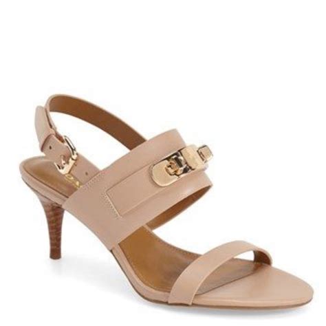 Coach Millie Nude Dressy Sandals Heels Gem