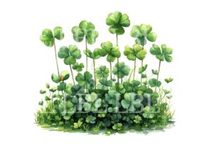 12 Watercolor Shamrock Clover Clip Art Graphic By Laura Beth Love