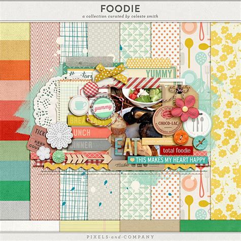 Curated Foodie Scrapbook Kit Scrapbook Inspiration