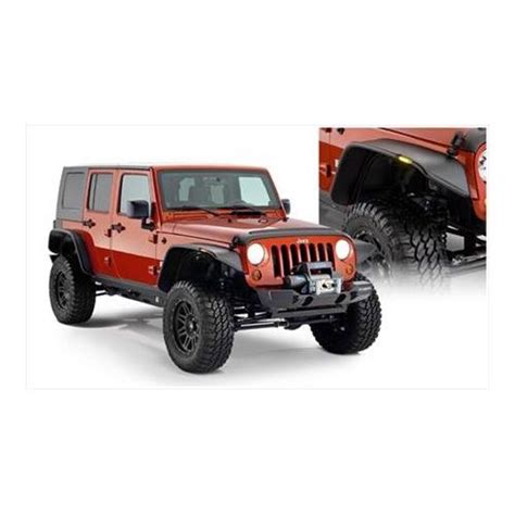 Bushwacker Flat Style Fender Flares Kit For Wrangler JK 4DR Somar 4X4