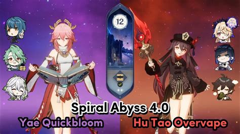 Genshin Impact Spiral Abyss C Yae Miko Quickbloom C Hu Tao