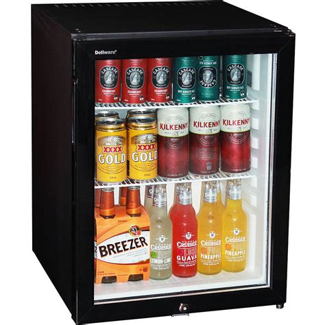 Motel Mini Silent Bar Fridge With Glass Paned Door And Lock Ltr