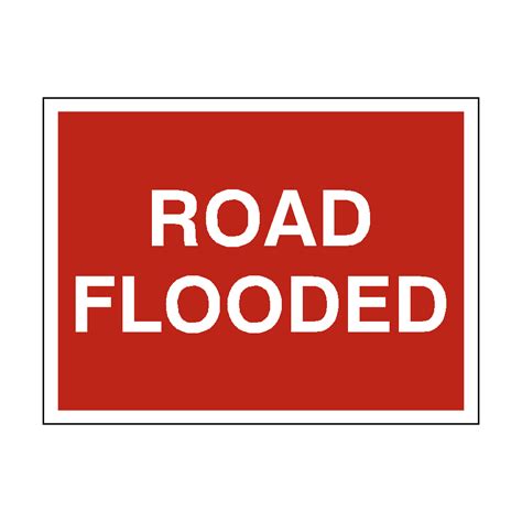 Road Flooded Traffic Sign Pvc Safety Signs