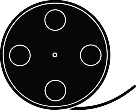 Round film reel in Black and White color. 24255245 Vector Art at Vecteezy