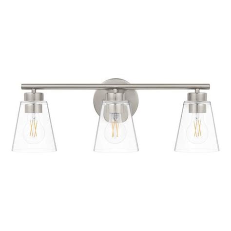 Hampton Bay Eastburn In Light Brushed Nickel Vanity Light With