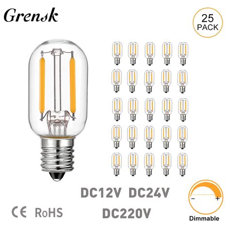 Grensk DC 12V 24V 220V Tubular Bulbs Low Voltage T22 1W Led Filament