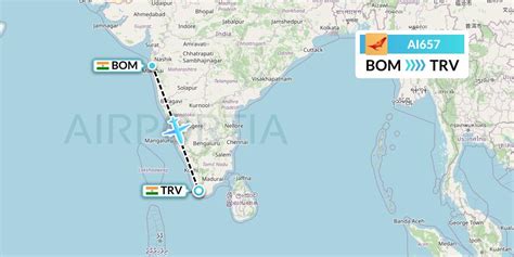 AI657 Flight Status Air India Mumbai To Thiruvananthapuram AIC657