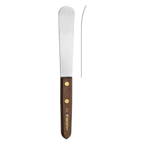 Medesy Plaster And Alginate Mixing Spatula Curved With Wooden Handle 230mm