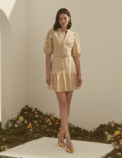 Vestido Curto Laise Bicolor Nude Delight Store