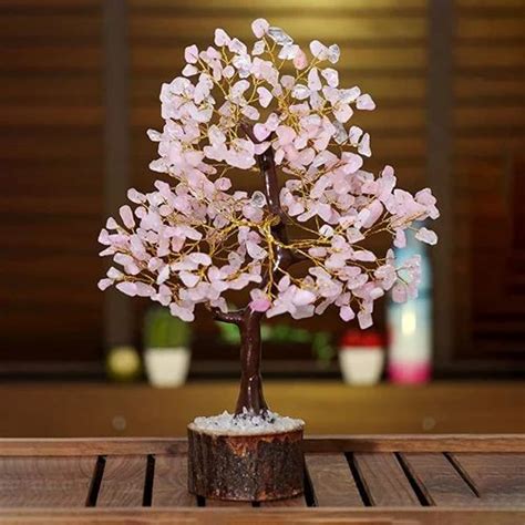 Reiki Crystal Product Rose Quartz Tree Crystal Stone Tree For Reiki