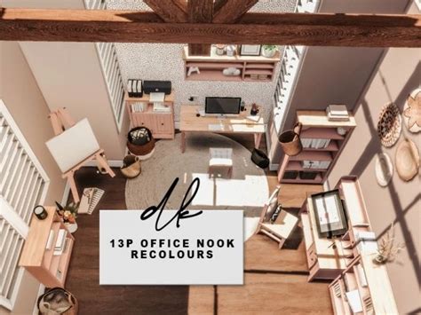 13ps Office Nook Recolours By Dk Sims The Sims 4 Скачать