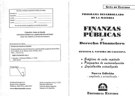 Guia Finanzas Publicas Y Derecho Financiero Finanzas Publicas Y