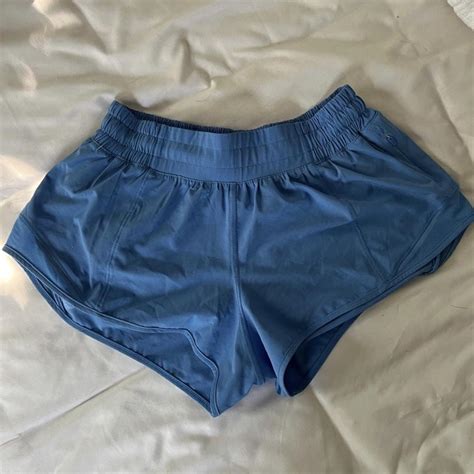 Lululemon Blue Nile Hotty Hot Shorts Size 4 Inseam Depop