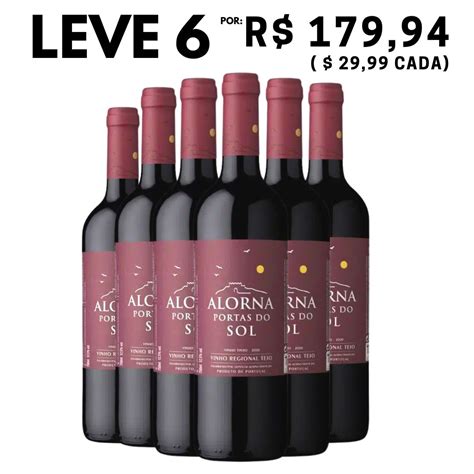 Kit 6 Vinhos Alorna Portas Do Sol Tinto 750ml Ebentas Economia