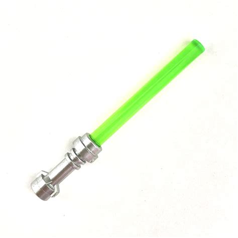 Metallic Silver Hilt | Lego Star Wars Yoda Trans Bright Green Lightsaber