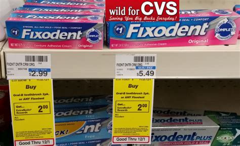 Fixodent As Low As 99¢