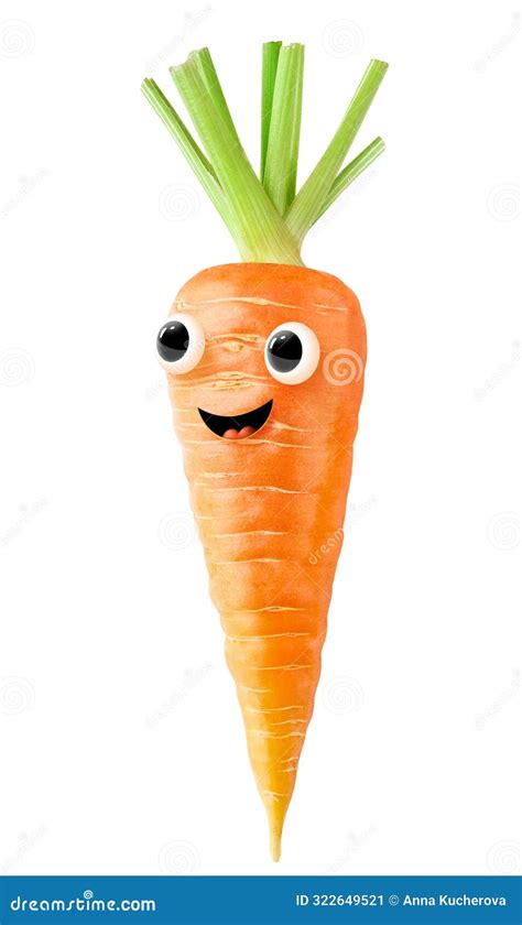 Cute Happy Carrot Character Isolated On White Stock Illustration Illustration Of Joyful Cute