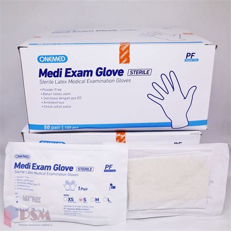 Jual HANDSCOON MEDI EXAM GLOVES STERIL ONEMED Sarung Tangan Steril