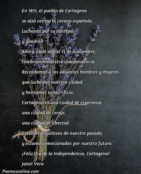 Poemas Sobre La Independencia De Cartagena Poemas Online