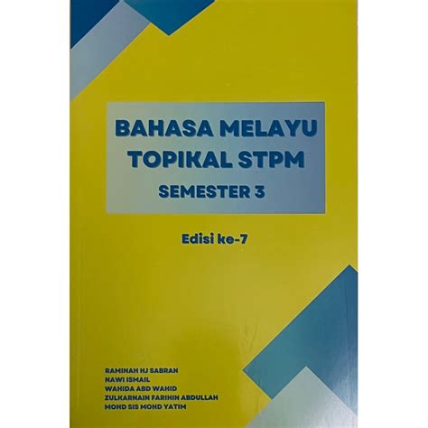 BM TOPIKAL SEM 3 STPM EDISI KE 7 2023 Shopee Malaysia