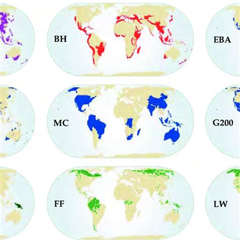 2 Global biodiversity conservation priority templates placed within the ... 