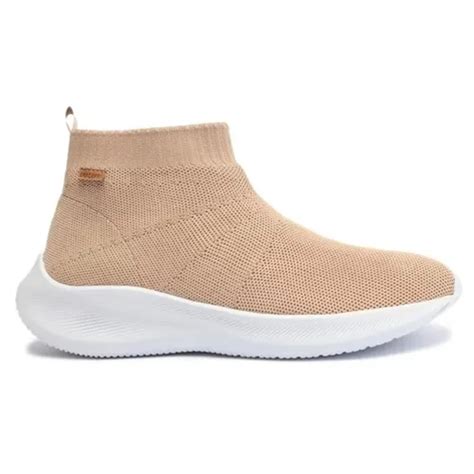 Tênis Meia Ana Capri Feminino C Nude Tênis Meia Ana