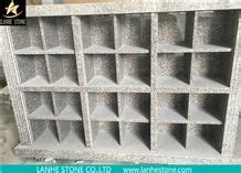 China Grey Granite Columbarium Grey Granite Stone 48 Niches Cemetery