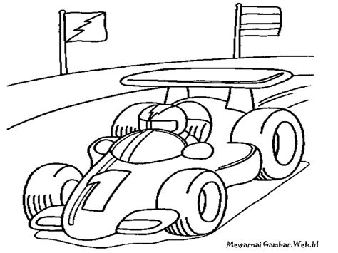 mewarnai gambar mobil balap mewarnai gambar